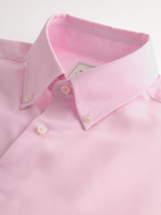 Light Pink Slim Fit Easy Care Oxford Shirt - Image 7 of 8