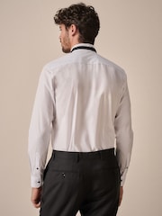 White/Black Skinny Fit Single Cuff Shirt And Bow Tie Pack - Image 3 of 4
