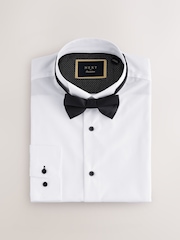 White/Black Skinny Fit Single Cuff Shirt And Bow Tie Pack - Image 5 of 7