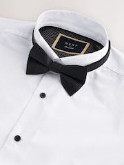 White/Black Skinny Fit Single Cuff Shirt And Bow Tie Pack - Image 6 of 7