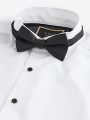 White/Black Slim Fit Double Cuff Regular Fit Shirt And Bow Tie Pack - Image 1 of 8
