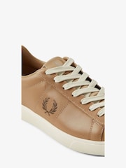 Fred Perry Spencer Leather Brown Trainers - Image 4 of 4