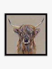 Artko Black Highland Cow by Louise Luton Framed Art - Image 2 of 3