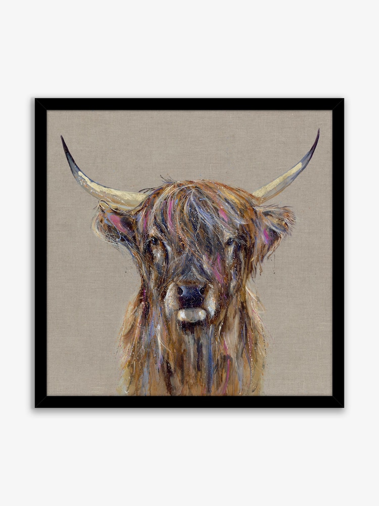 Artko Black Highland Cow by Louise Luton Framed Art - Image 2 of 3