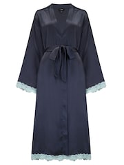 Pour Moi Grey Dusk Satin Kimono Sleeve Midi Gown - Image 3 of 4
