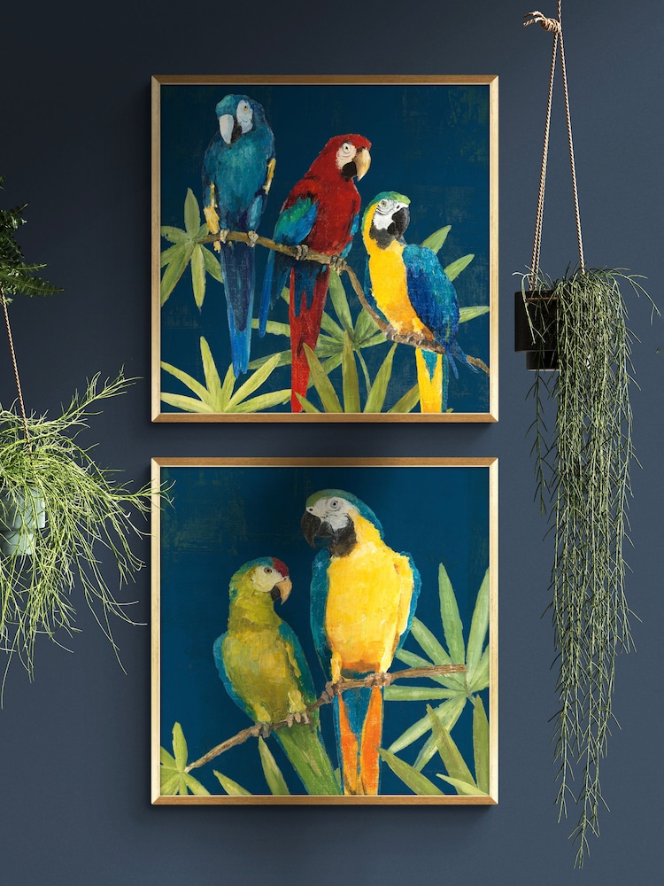 Artko Set of 2 Gold Birds Of A Feather by Avery Tillmon Framed Art - Image 1 of 3 Artko Set of 2 Gold Birds Of A Feather by Avery Tillmon Framed Art - Image 1 of 3