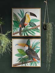 Artko Gold Tropical Birds SET OF 2 by Lily K Framed Art - Image 1 of 3