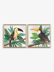 Artko Gold Tropical Birds SET OF 2 by Lily K Framed Art - Image 2 of 3