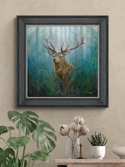 Artko Grey Red Deer Stag by Chris Sharp Framed Art - Image 1 of 3