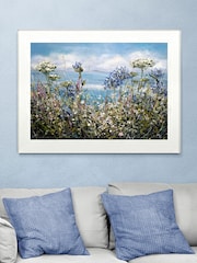 Artko White Blue Island Days by Marie Mills Framed Art - Image 1 of 3