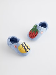 Denim Blue Character Slip-On Baby Shoes (0-24mths) - Image 1 of 9