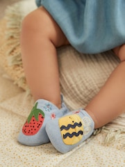 Denim Blue Character Slip-On Baby Shoes (0-24mths) - Image 2 of 9