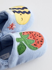Denim Blue Character Slip-On Baby Shoes (0-24mths) - Image 7 of 9