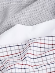 Grey/White/Gingham Regular Fit Single Cuff Easy Care Shirts 3 Pack - Image 10 of 10