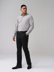 Grey/White/Gingham Regular Fit Single Cuff Easy Care Shirts 3 Pack - Image 3 of 10
