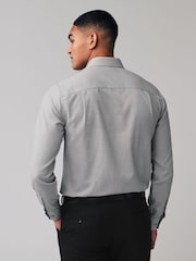 Grey/White/Gingham Regular Fit Single Cuff Easy Care Shirts 3 Pack - Image 4 of 10