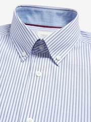Light Blue/Blue Check/Blue Stripe Regular Fit Easy Care Single Cuff Oxford Smart Shirts 3 Pack - Image 2 of 7