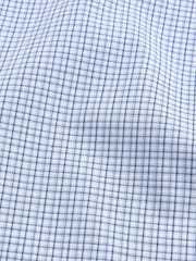 Light Blue/Blue Check/Blue Stripe Regular Fit Easy Care Single Cuff Oxford Smart Shirts 3 Pack - Image 5 of 7