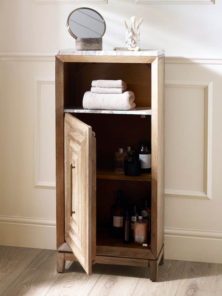 Natural N. Premium Ritz Mango Wood Console Storage Unit - Image 2 of 6