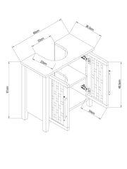 Black Elden Under Sink Storage Cabinet - Image 8 of 9