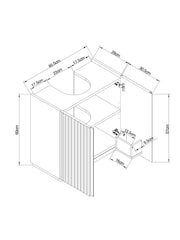 Dark Natural Rib Under Sink Storage Unit - Image 6 of 6