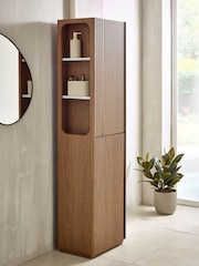 Dark Natural Rib Console Storage Unit - Image 1 of 11