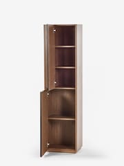 Dark Natural Rib Console Storage Unit - Image 10 of 11