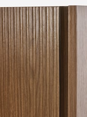 Dark Natural Rib Console Storage Unit - Image 6 of 11