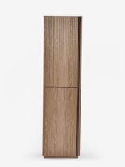 Dark Natural Rib Console Storage Unit - Image 9 of 11
