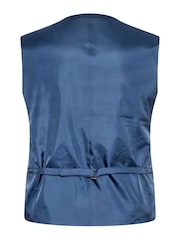 BadRhino Big & Tall Blue Regular Fit Wedding Waistcoat - Image 4 of 4