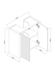 Natural Rib Under Sink Storage Cabinet - Image 4 of 5