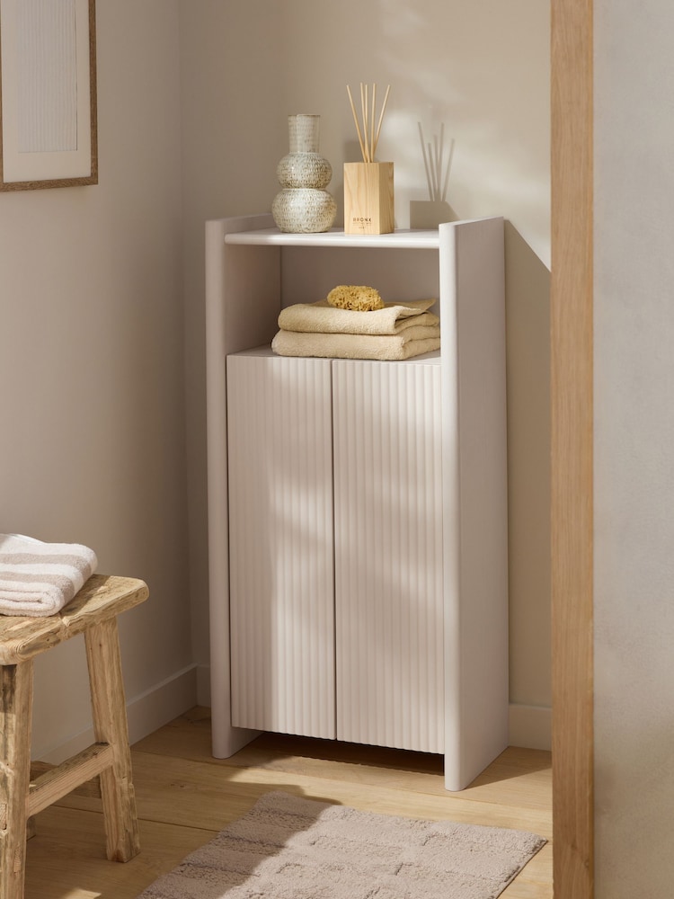 Natural Rib Console Storage Unit - Image 1 of 10