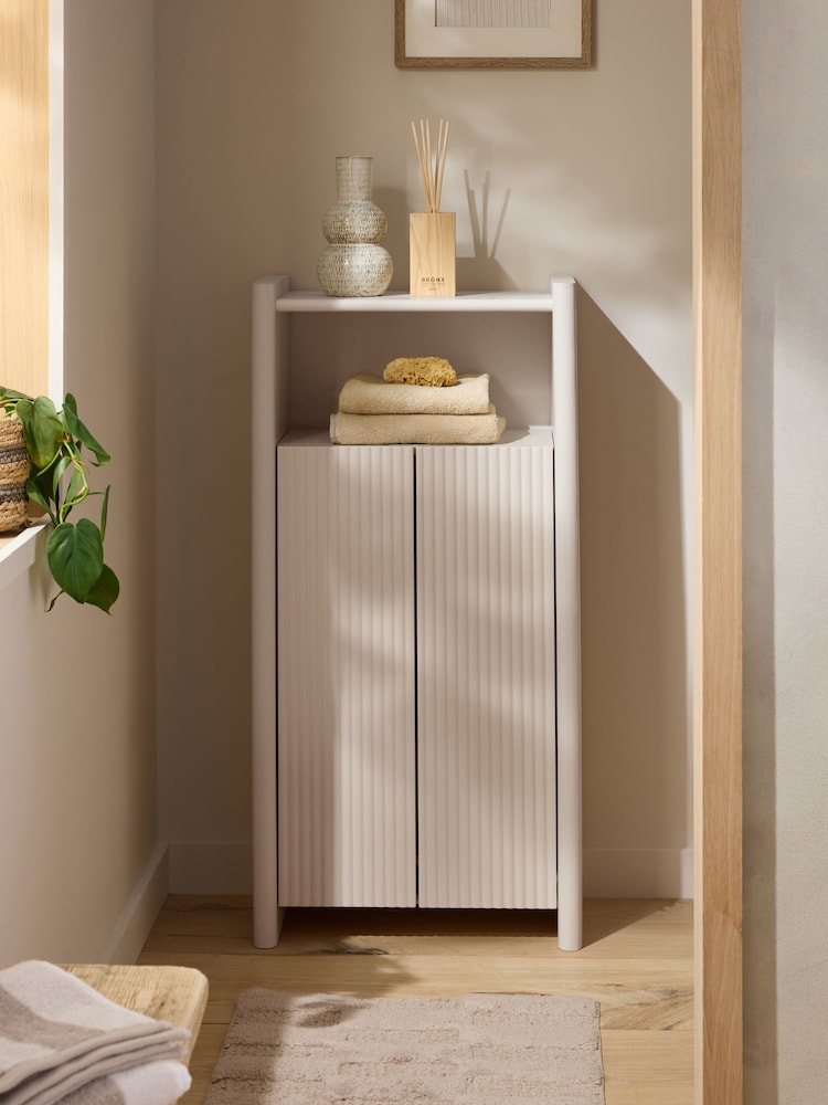Natural Rib Console Storage Unit - Image 2 of 10