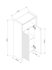 Natural Rib Console Storage Unit - Image 4 of 10