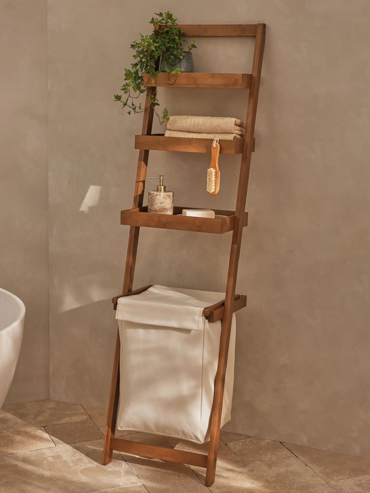 Natural Storage Ladder Laundry Basket - Image 1 of 6
