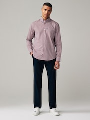 Червоний Гінгем - стандартний крій Easy Iron Button Down оксфорд сорочки - Image 2 of 8