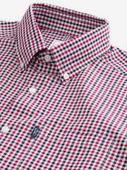 Червоний Гінгем - стандартний крій Easy Iron Button Down оксфорд сорочки - Image 7 of 8