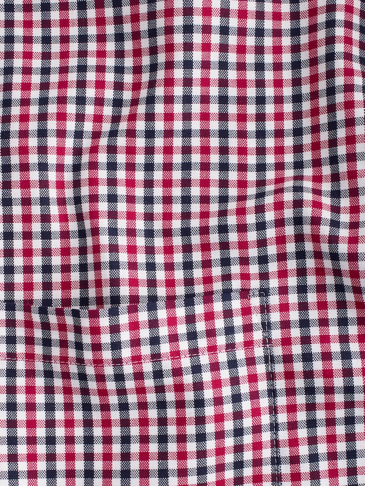 Червоний Гінгем - стандартний крій Easy Iron Button Down оксфорд сорочки - Image 8 of 8