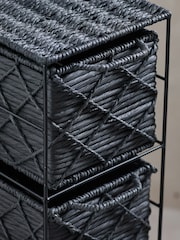 Black Woven Slim Storage Drawers - Image 3 of 7