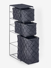 Black Woven Slim Storage Drawers - Image 7 of 7