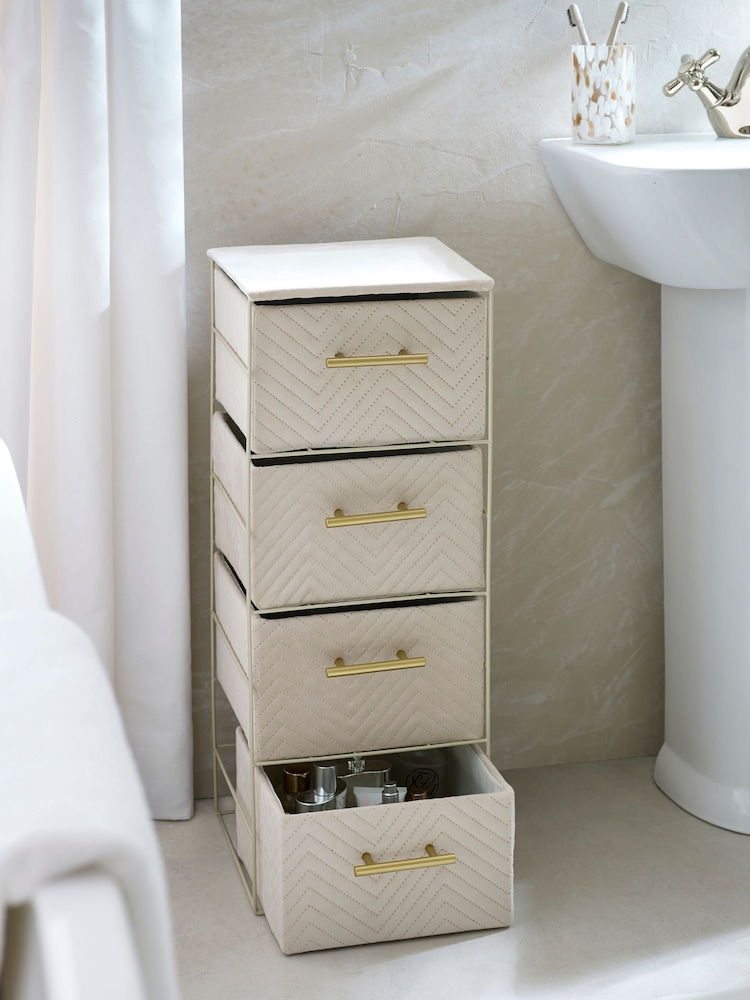 Natural Madison Velvet Storage Drawers - Image 2 of 4