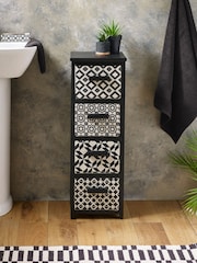 Black & White Geo Print Storage Drawers - Image 1 of 7