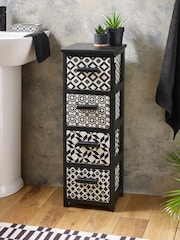 Black & White Geo Print Storage Drawers - Image 2 of 7