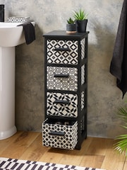 Black & White Geo Print Storage Drawers - Image 3 of 7