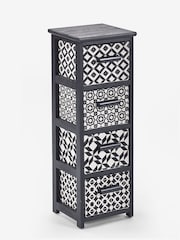 Black & White Geo Print Storage Drawers - Image 6 of 7