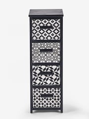 Black & White Geo Print Storage Drawers - Image 7 of 7