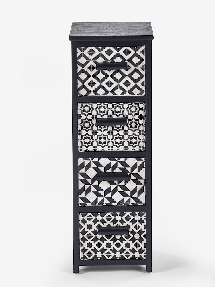Black & White Geo Print Storage Drawers - Image 7 of 7