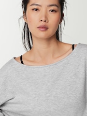 Grey Relaxed Fit Slouch Sweat Top - Image 5 of 7