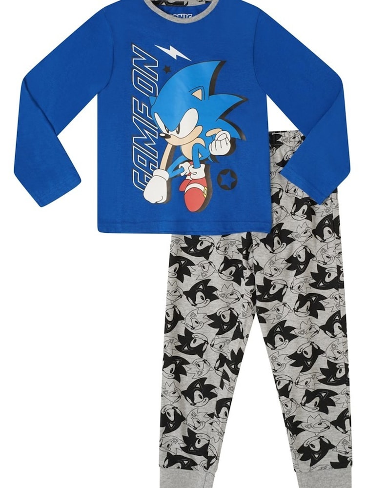 Brand Threads Blue Sonic The Hedgehog Boys Pyjama Set - Image 1 of 5