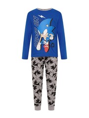 Brand Threads Blue Sonic The Hedgehog Boys Pyjama Set - Image 2 of 5